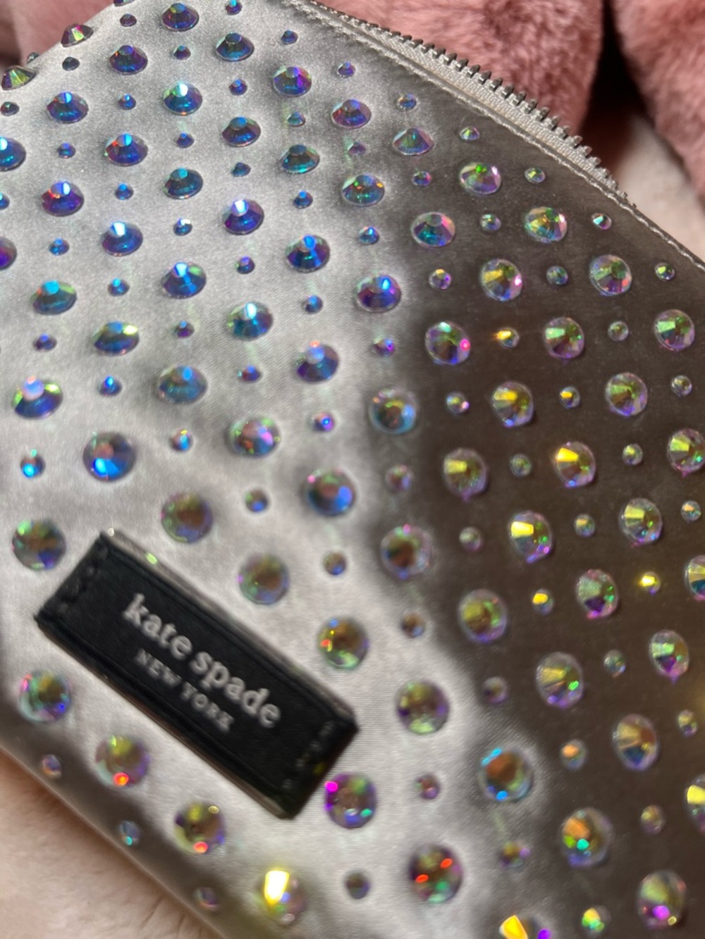 kate spade Silver Iridescent Studded Wristlet